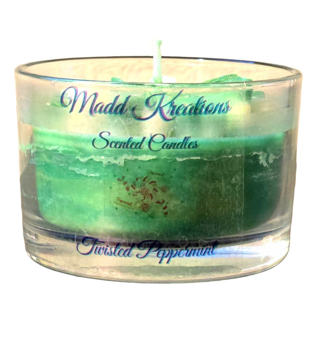 dessert in a glass candles