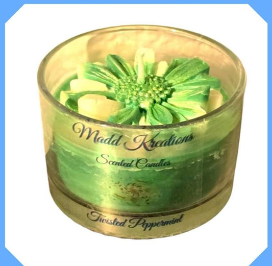 dessert in a glass candles