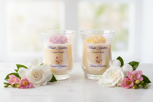 Freesia & Gardenia Floral Scene
