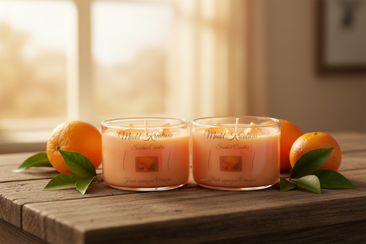 Fresh Orange Juice Candle Scene