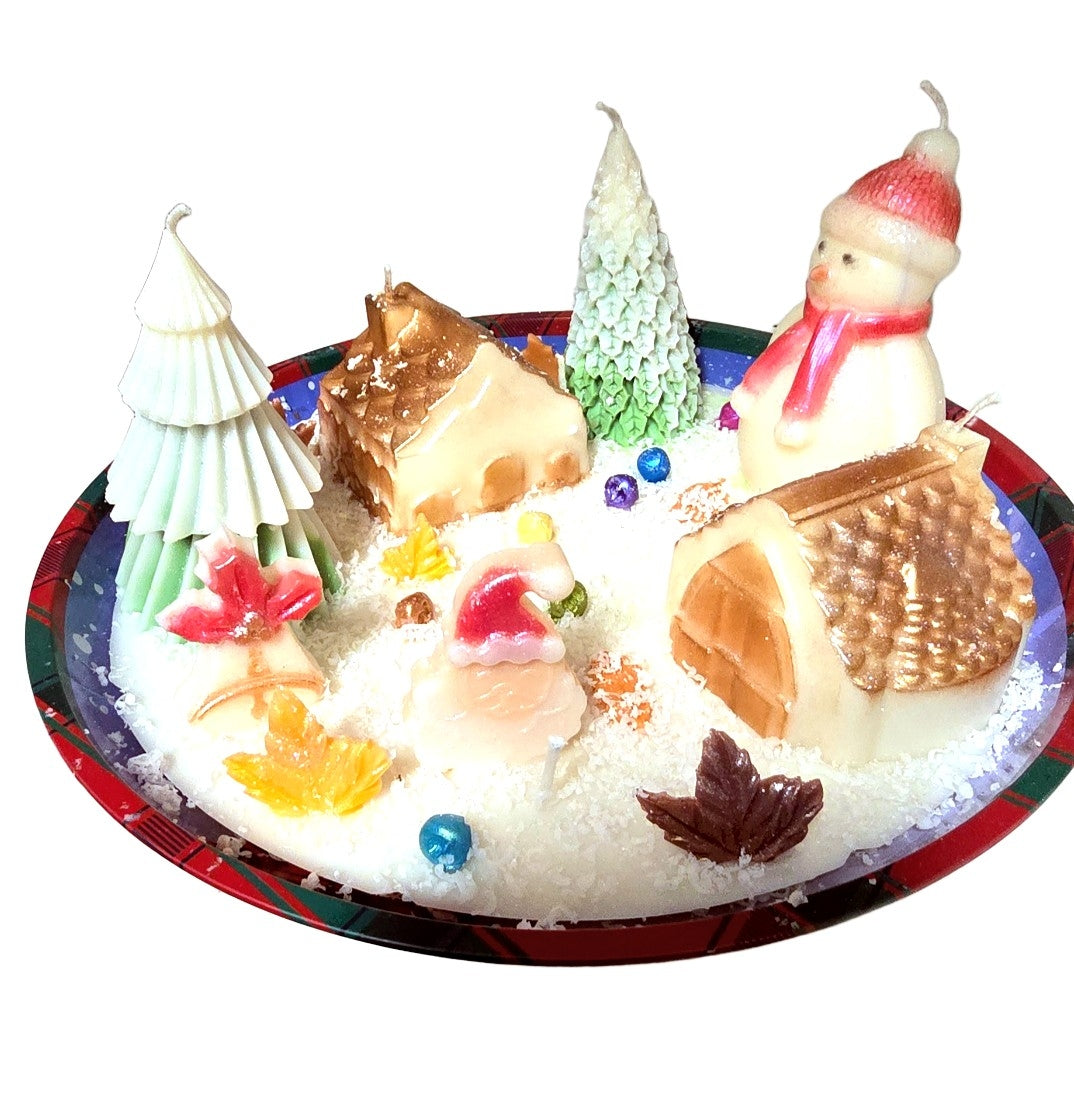 Winter Village Candle Tray