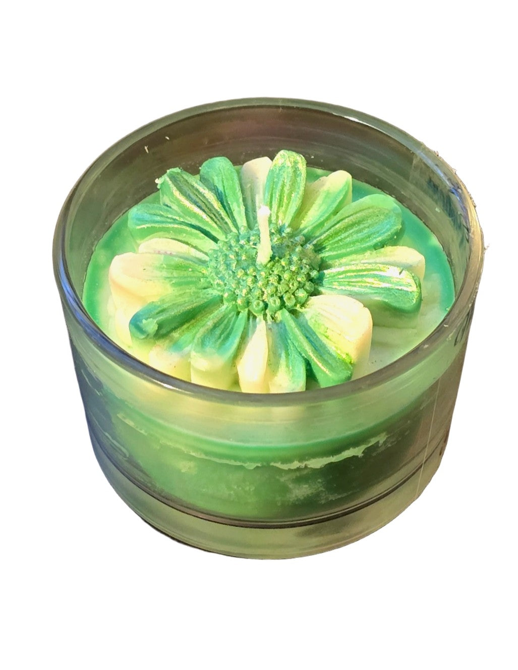 dessert in a glass candles