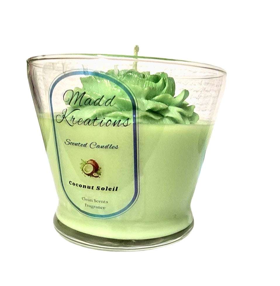 Coconut Rose Crown Scented Candle for Home Decor