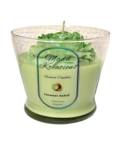 Coconut Rose Crown Scented Candle for Home Decor