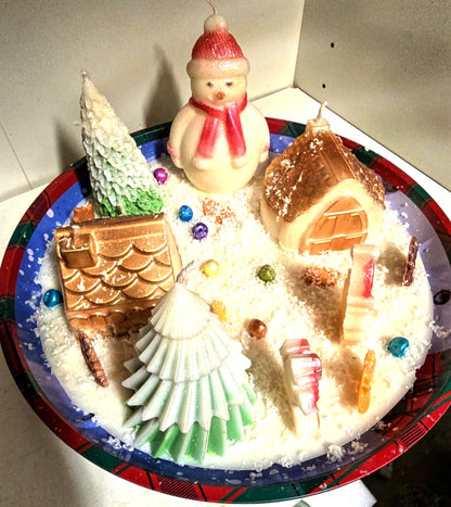 Winter Village Candle Tray