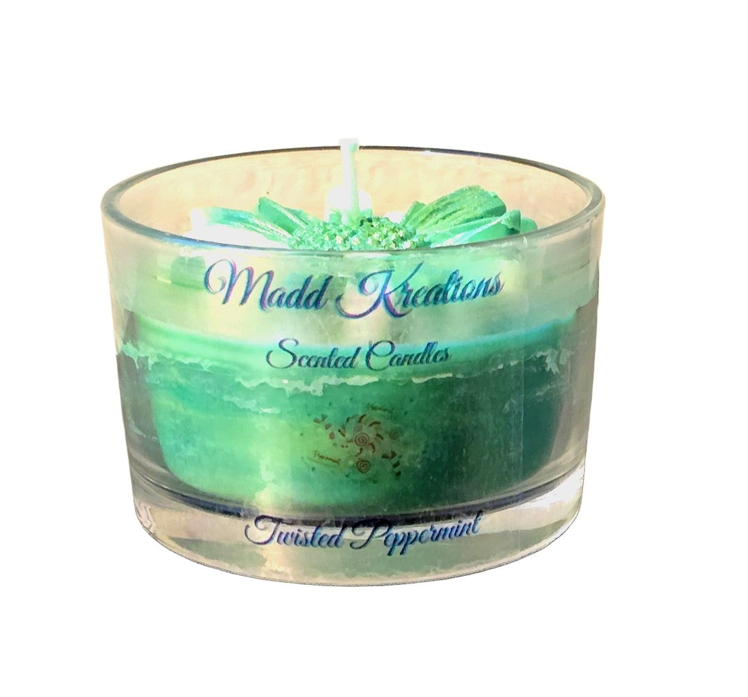 dessert in a glass candles