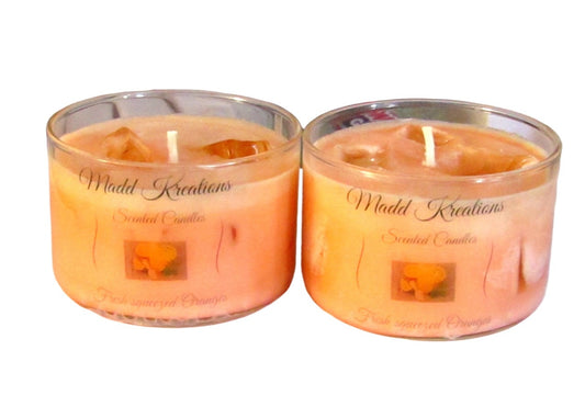 Fresh Orange Juice Candle Set - Jelly Wax Ice Cubes