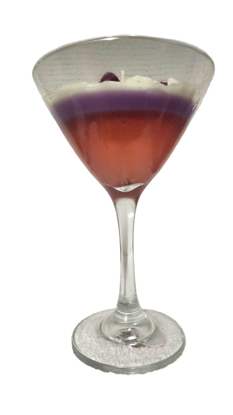 Pomegranate Martini Glass Scented Candle – 10 oz