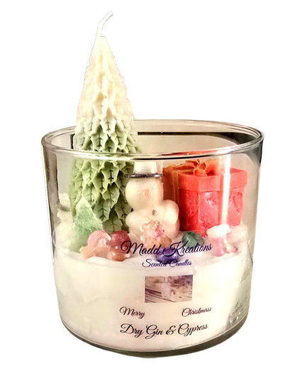 Merry Christmas Dry Gin & Cypress Scented Candle - 16 oz