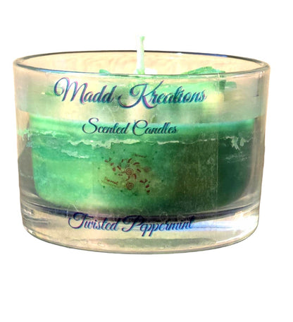 dessert in a glass candles