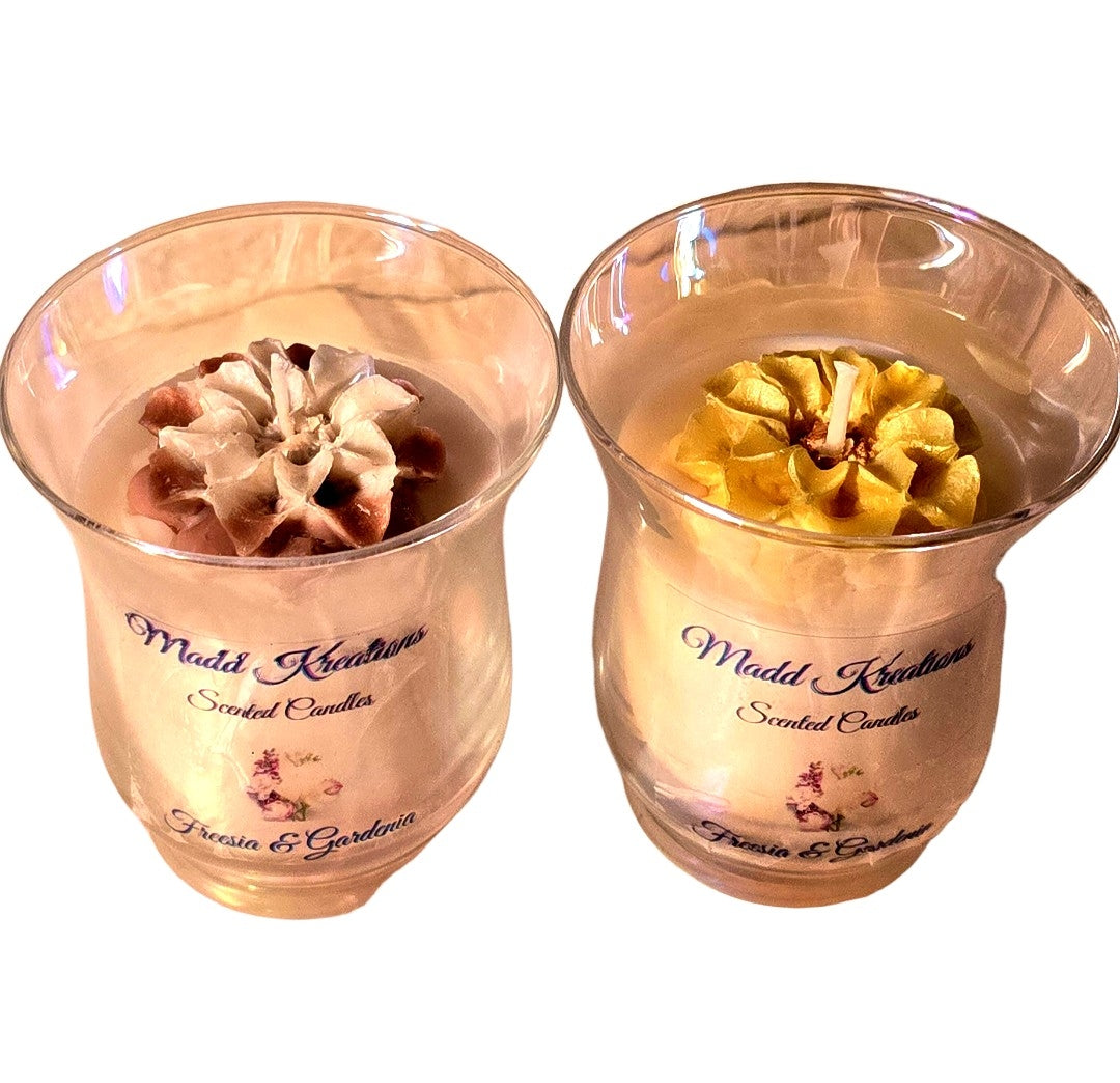 Freesia & Gardenia Scented Candle Set - 2 x 6 oz